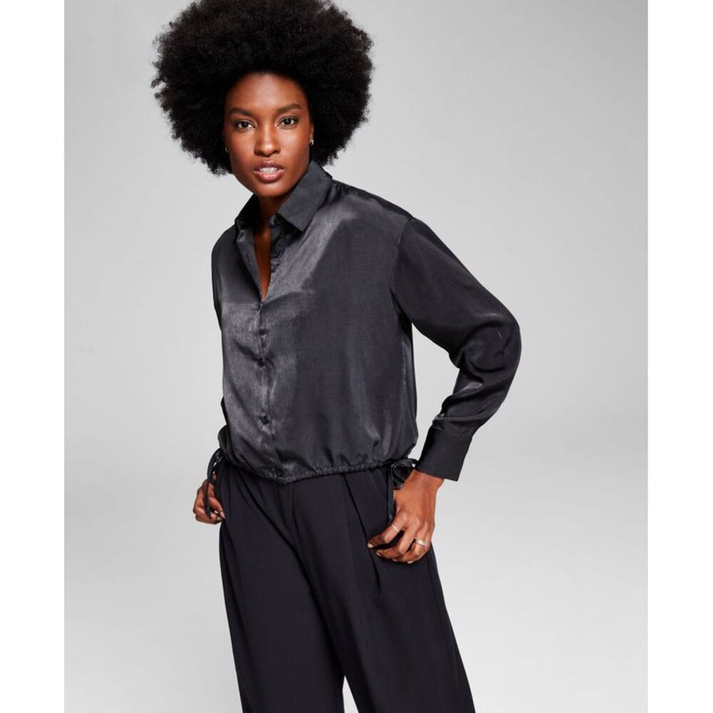 And Now This Now This Womens Cinch Waist Shirt
